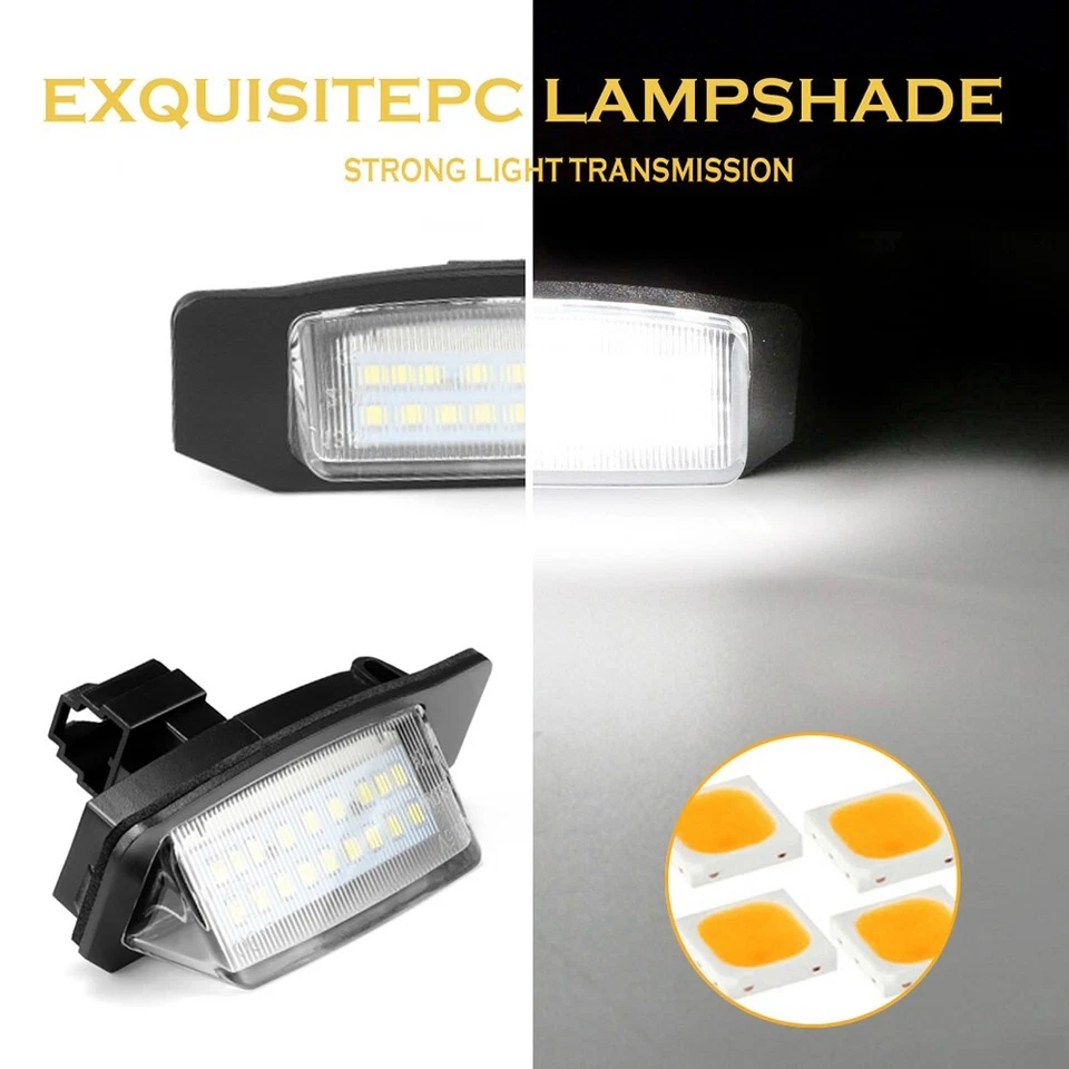 2x LED Number License Plate Light Lamp For Mitsubishi Outlander Lancer Sportback - Изображение 4 из 4