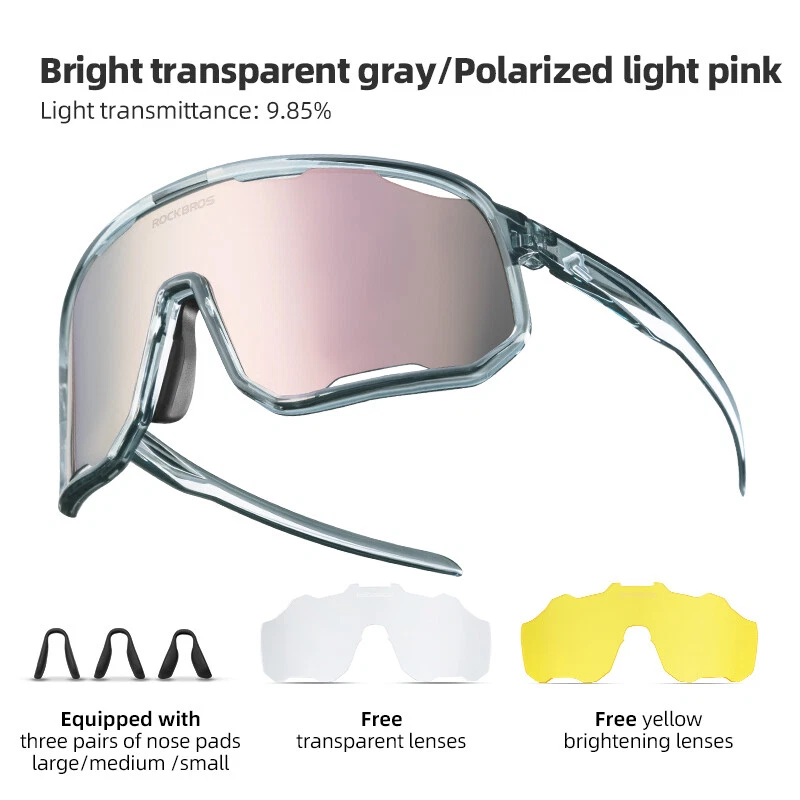 ROCKBROS Gafas de sol polarizadas para ciclismo Gafas para bicicleta MTB Montar TR90 deportivas Foto 2 de 4