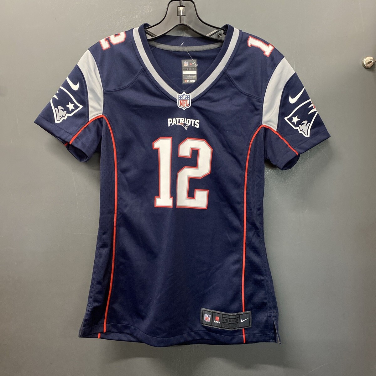 Brady 12 NFL ウニフォーム Tom Brady #12 New England Patriots NFL Football Nike Dark