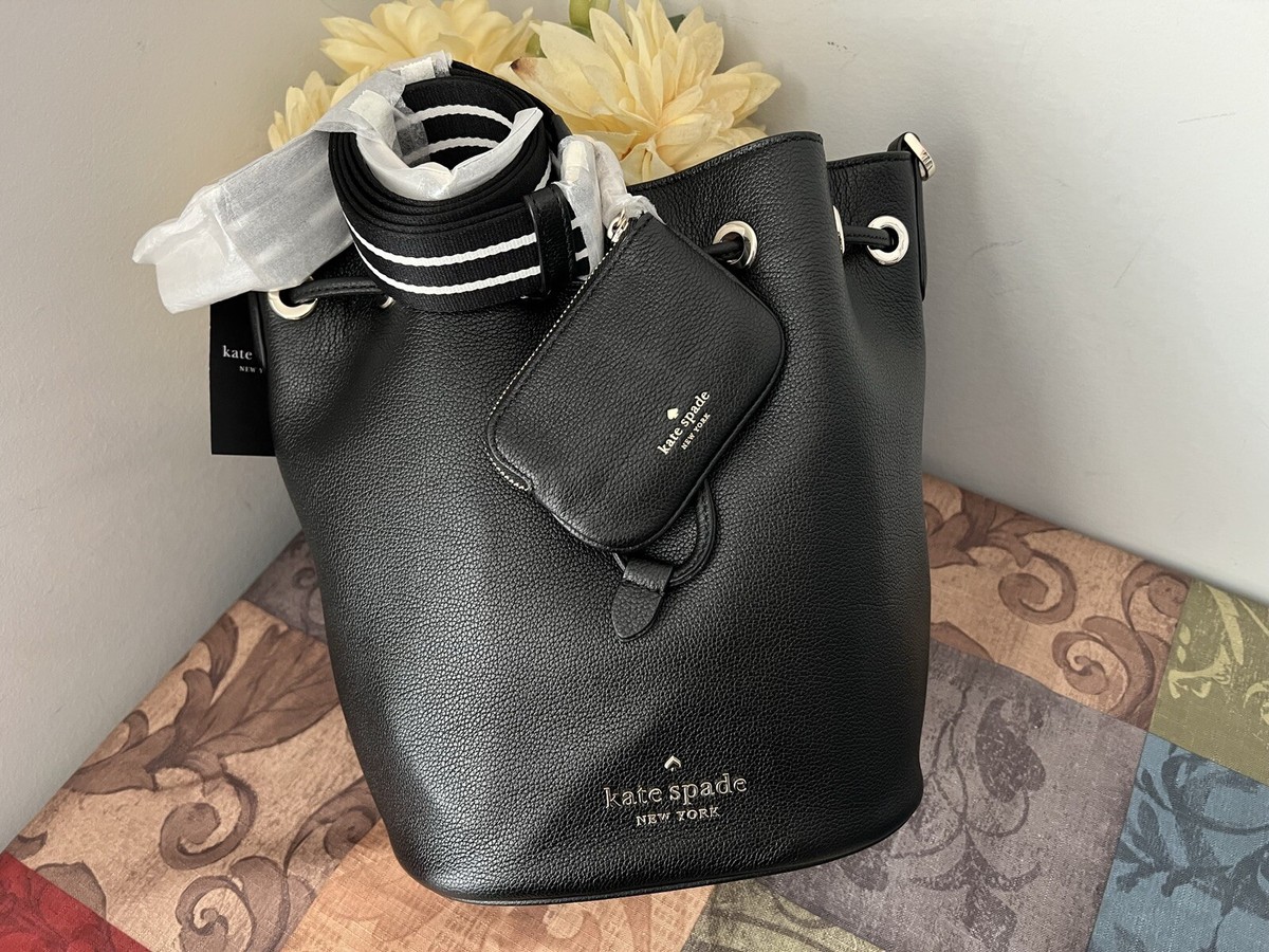 KATE SPADE Rosie bucket bag In Pebbled Leather Black | eBay