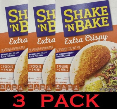 SHAKE N BAKE EXTRA CRISPY Seasoned Coating Mix 5 oz Box - 3 PACK