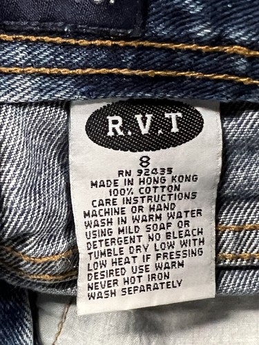 Vintage Girls Size 8 Denim Jeans Flared Beaded/Jeweled RVT - Picture 8 of 14