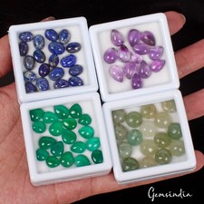 67 Pcs Natural Multi-Color Mixed Cut Loose 6-10mm Gems Lot For Jewelry 4 Lots