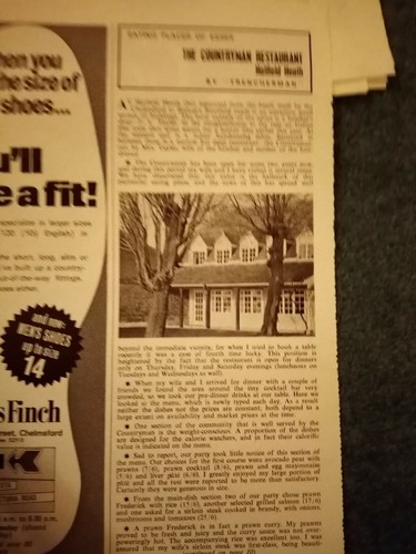 Pl10 Ephemera 1960s Essex article countryman restaurant Hatfield heath - 第 1/1 張圖片
