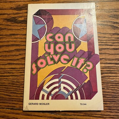 Can You Solve It? Gerard Mosler Paperback Book 1965 1973 Scholastic 7th Printing