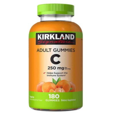 Kirkland Signature Vitamin C 250mg 180 Adult Gummies New Sugar Coated