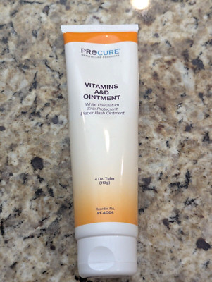 ProCure Vitamins A&D Ointment White Petrolatum Skin Protectant Diaper Rash 4 oz