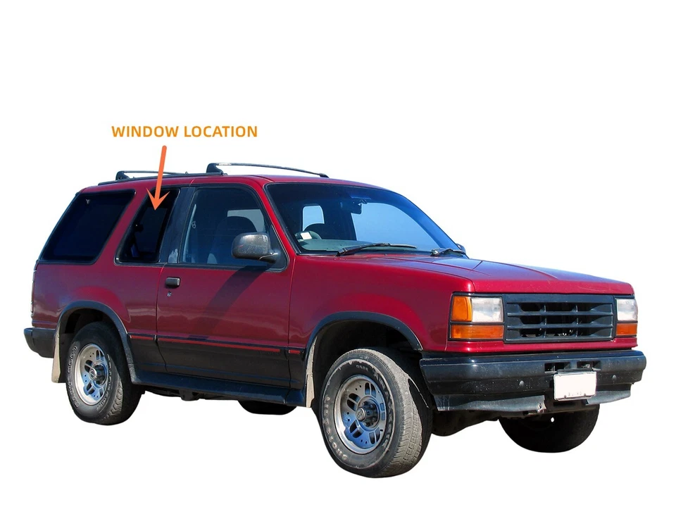 Passenger/Right Window Glass PRIV For 91-97 Ford Explorer 91-94 Mazda Navajo 2DR Foto 3 de 4