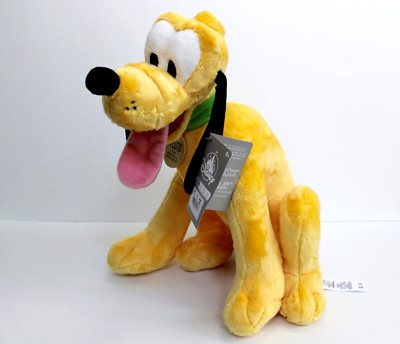 Disney Store Mickey Mouse & Friends Pluto Plush 16'' Embroidered Details NWT