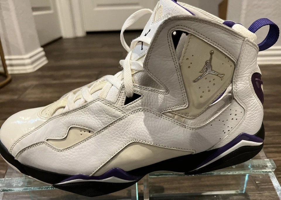 🔥🔥🔥Винтажные мужские Nike Air JORDAN TRUE FLIGHT БЕЛЫЕ УНИВЕРСИТЕТСКИЕ ФИОЛЕТОВЫЕ - размер 13 - Изображение 4 из 4