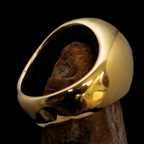 ALLAH RING STUNNING MENS BRASS MUSLIM RING ARABIC WORD ALLAH RED SIZE 9 - Picture 4 of 7
