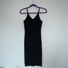 Shein Black Ribbed Bodycon Midi Dress