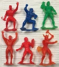 MARX 1967 MARVEL COMICS RARE VINTAGE ORIGINAL CLASSIC NICE COMPLETE 6 FIGURE SET