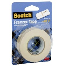 3m Scotch FREEZER TAPE 1-ROLL 0.75" x 1000" Labeling Sealing Frozen Food paper