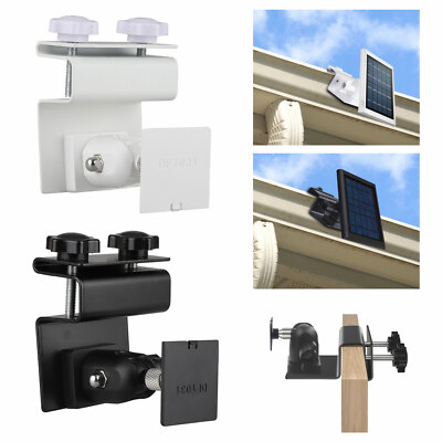 gutter security mount camera spotlight solar ring screw universal panel