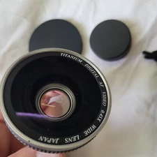 Macro Titanium Digital AF Video 0.45 Wide Lens Made In Japan With Bag Excellent