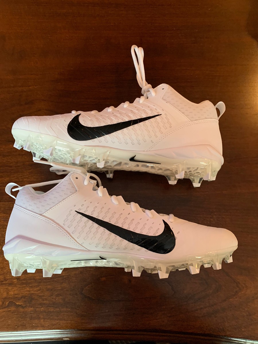 Nike Alpha Menace Pro 2 Low White Black Football Cleats  display picture 1
