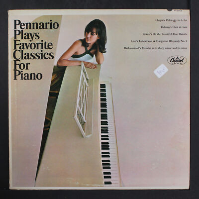 LEONARD PENNARIO: plays favorite classics for piano CAPITOL 12'' LP 33 RPM