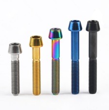 Titanium M8 Bolts Taper Cone head 15 20 25 30 35 40 45 50 60 70 allen Ti gr10