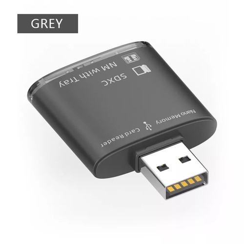 2 in 1 NM SD Kartenleser zu USB Adapter Speicherkartenleser für PC Laptop Kamera - Photo 5/8