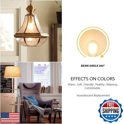 LVWIT A19 LED Vintage LED Filament Bulb E26 Base Dimmable 7W (60W Equivalent) - Picture 2 of 5
