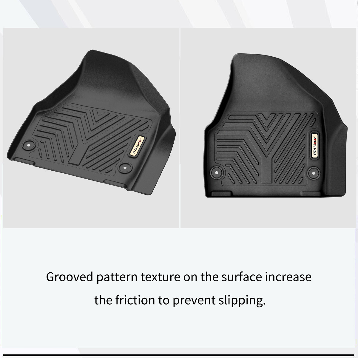 All-Weather Black Rubber Floor Mats For 2017-2025 Chrysler Pacifica (Not Hybrid)