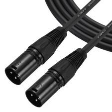 2Pcs 3-Pin XLR Male to Male Mic Cable 2 ft XLR Male to Male Adapter Microphon...