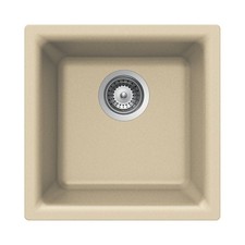 Houzer E-100 Quartztone 15-3/4" Undermount Single Basin Granite - Sand
