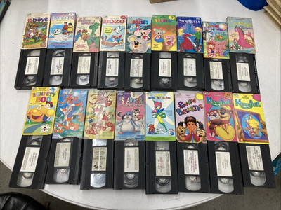 Lot 17 Just For Kids cartoon VHS 15 Boys story Seabert Bozo Noozles snow queen