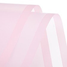 20pcs Transparent Pink Border Flower Wrapping Paper 22.8"x22.8" Waterproof