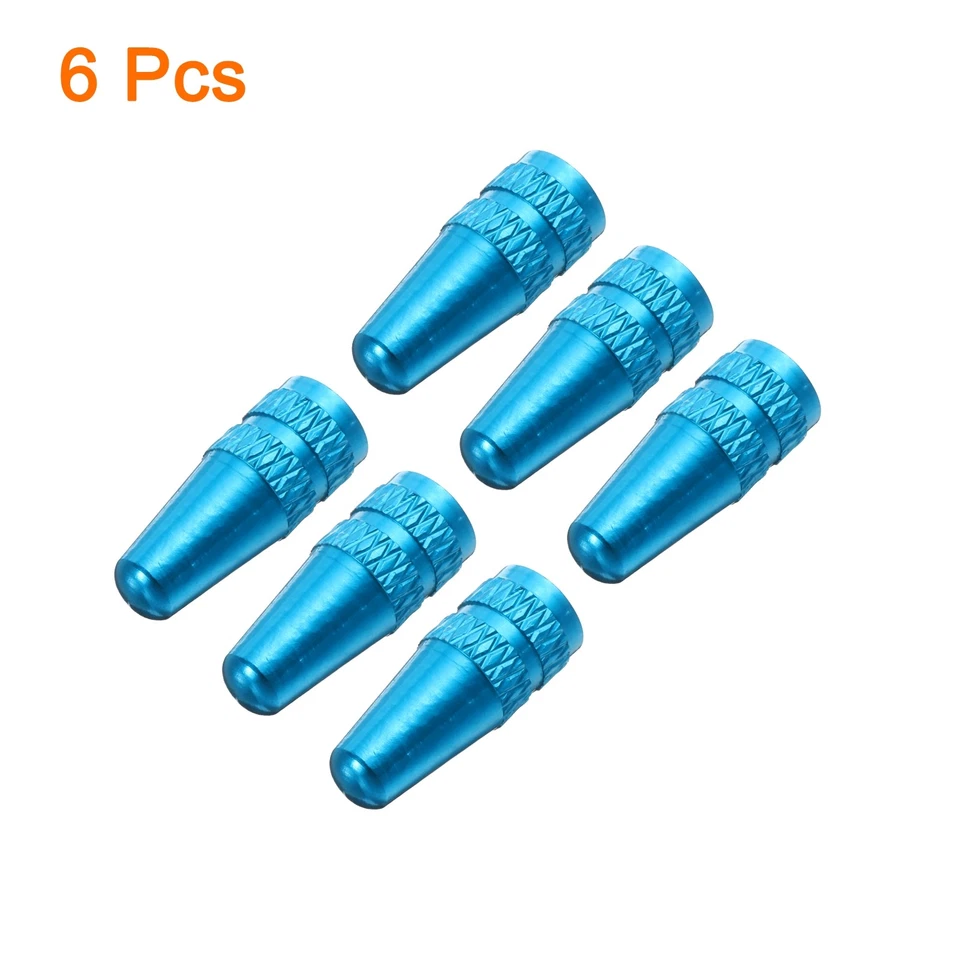 6pcs Bike Valve Caps Aluminum Bike Valves Stem Caps Dust Caps for MTB Road, Grey - Image 3 of 4