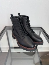 Hush Puppies Women’s Kit Combat Boots Black Size 7.5WWC NWOB