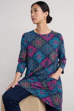 Seasalt Women's Regular Killiow Floral Tunic Cut Glass Mix