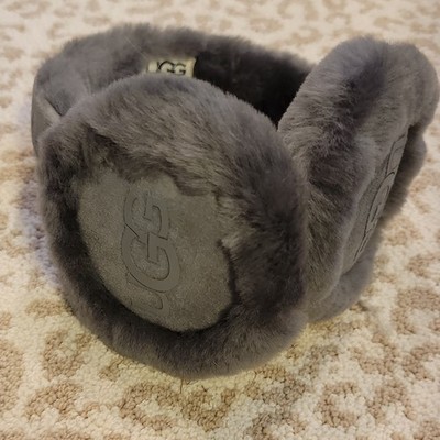 UGG Gray Faux Fur Earmuffs