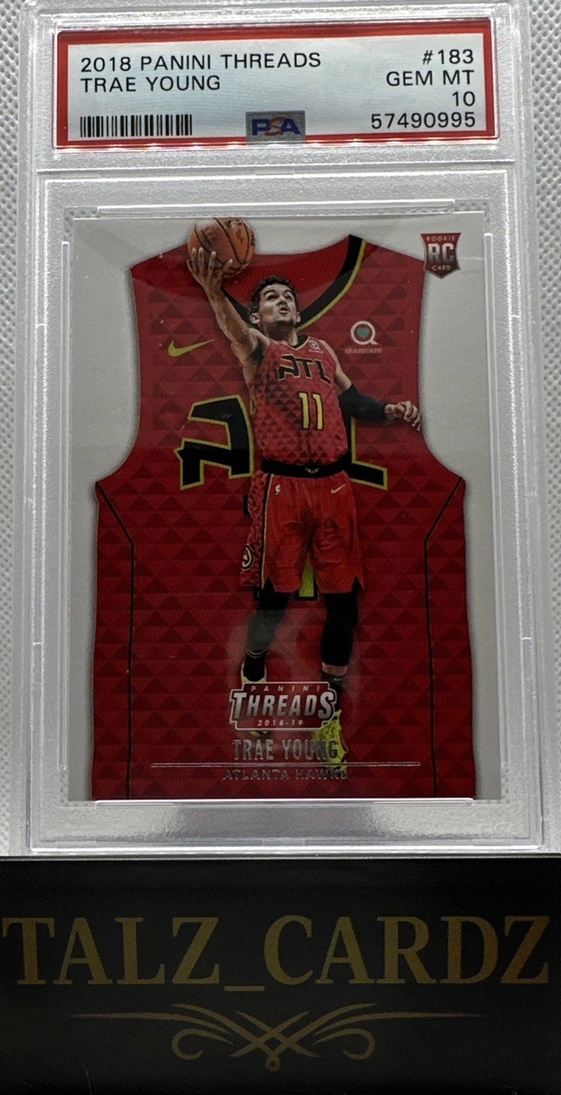 Trae Young 2018 Panini Threads #183 (RC) Atlanta Hawks PSA 10