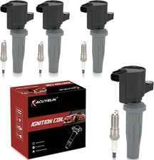 UF621 Ignition Coil Pack and Iridium Spark Plugs Set of 4 Compatible with Ford E