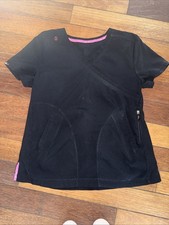Koi Lite Scrub top size Large Black v-neck Dobby scrubs MORE LISTED