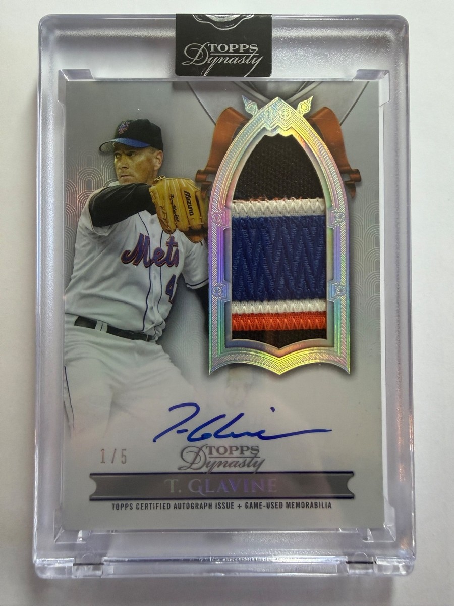 トムグラビン　ニューヨークメッツ 2024 Topps Dynasty Tom Glavine /5 VERTICAL AUTO PATCH Mets Braves