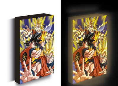DRAGON BALL Z Goku Evolution Leuchtbild 40x30 cm