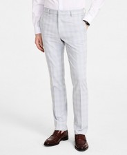 Tommy Hilfiger Modern Fit Dress Pants Men's 32W x 34 Light Grey/Blue Hook & Bar
