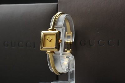 [Fast neuwertig mit Box] GUCCI 1900L Gold Dial 20mm Quartz Damenuhr aus JAPAN