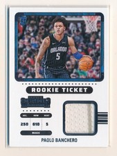 PAOLO BANCHERO 2022-23 PANINI CONTENDERS ROOKIE TICKET RC SWATCH *ORLANDO MAGIC*