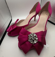      Kate Spade Pink Heels w/ Bow  Women's Size 9M  Elegant Designer Pumps    