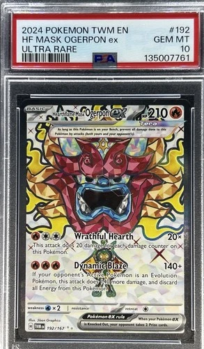 Pokemon Twilight Masquerade ** HF MASK OGERPON ex ** #192 Ultra Rare💎 PSA 10 💎