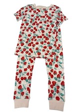 Wonder Nation Girls Cute 2pc Pajama Set Sz 4T Strawberry Print Sleepwear NWT