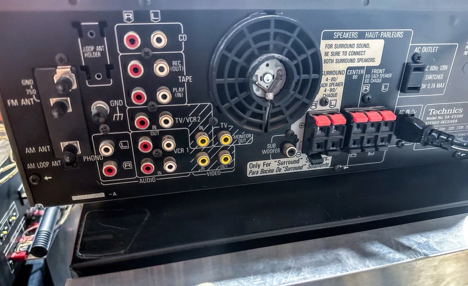 TECHNICS : AV STEREO RECEIVER ~ CLASS H+ AMP ~ MODEL SA-EX500 WITH REMOTE BUNDLE - Image 4 of 4