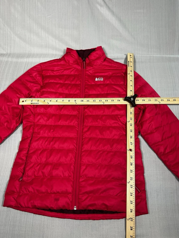 Jaqueta acolchoada REI Co-op infantil com zíper completo isolada tamanho XL (18) vermelha - Imagem 2 de 4