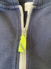 Crewcuts J.Crew Boys Navy Blue Zip Hoodie With Pop Of Neon Size L 10-11 