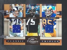 MERLIN OLSEN JOE GREENE JACK YOUNGBLOOD 05 CLASSICS TRIPLE JERSEY #167/250 QQ