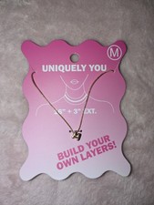 Brand New Letter M Uniquely You Gold Chain 16"  3" Necklace For Girls